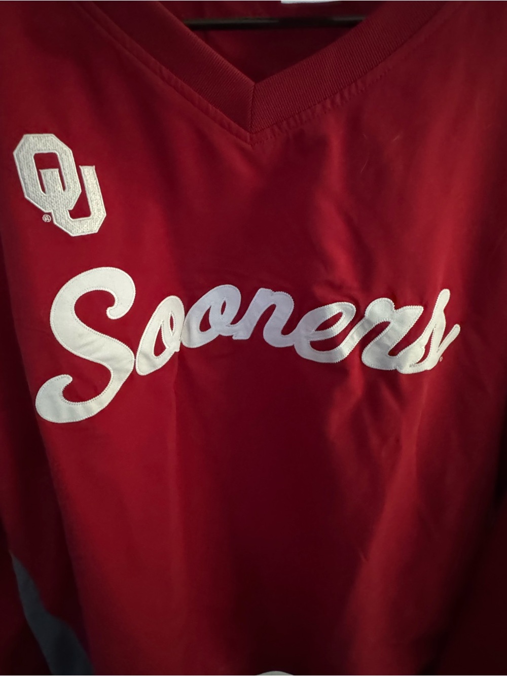 Knights Apparel Oklahoma Sooners Red V-Neck Pullover Sweatshirt Men’s XL - Picture 4 of 7